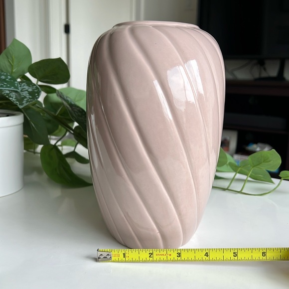 Vintage Wavy Ribbed Vase 80s Art Deco Treasure Craft - Picture 16 of 17
